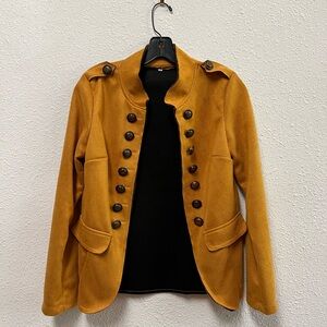 Women's Mustard Military Style Jacket